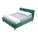 Čalúnený posteľný rám zelený MAGGIE 160x200 cm