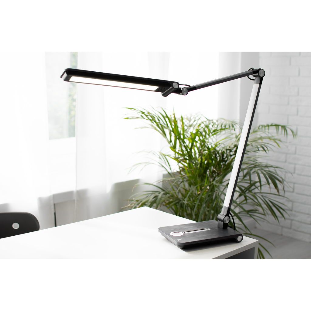 LED stolná lampa CRAFT sivá