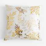 Dekoračná obliečka na vankúš bielo-zlatá TEMMES 45x45 cm