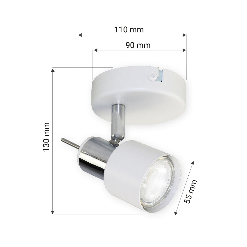 Bodové nástenné svietidlo biele ORO STERNA