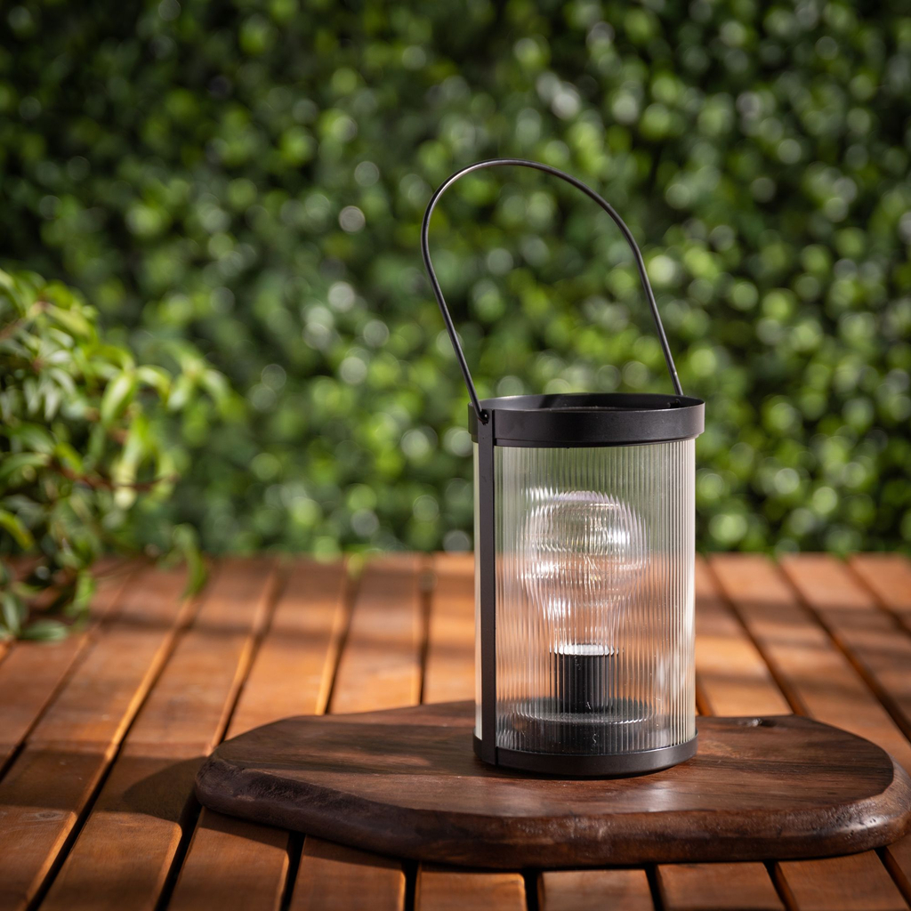 Dekoratívna LED lampa s držiakom čierna 10,5x15,8 cm