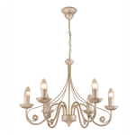 Retro svietnikový luster DONATO bielo-zlatý