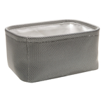 Sivý úložný košík 24 x 17 x 11 cm
