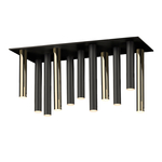 Stropné svietidlo LED 11-bodové čierno-zlaté LOYA