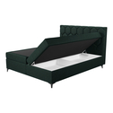 Kontinentálna posteľ s kontajnerom zelené MEGAN PU 180x200 cm