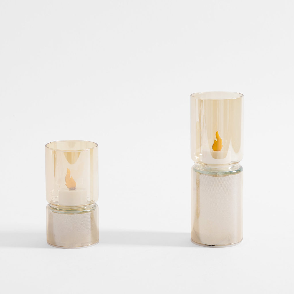 Dekorácia LED jantár SVIEČKA 12,3 cm