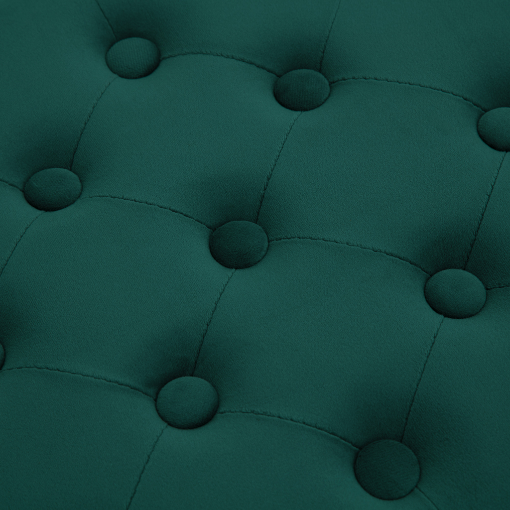 Puf kwadratowy składany zielony 38x38 cm