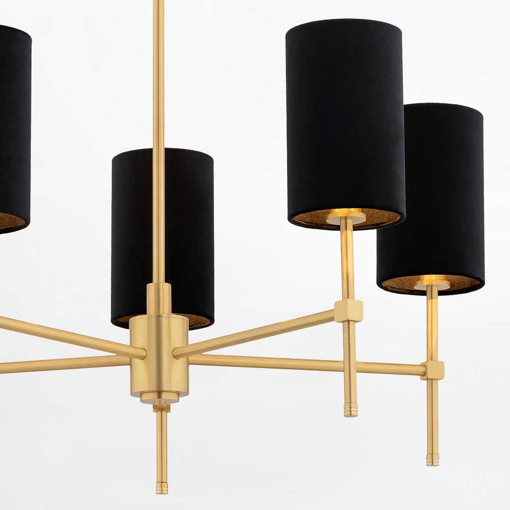 Závesné svietidlo čierno-zlaté ABRUZZO