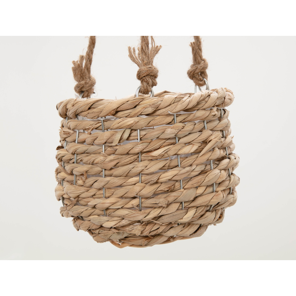 Obal na črepník, závesný, pletený 16x15 cm