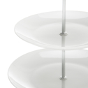 Porcelánový 3-poschodový servírovací tanier biely 35 cm