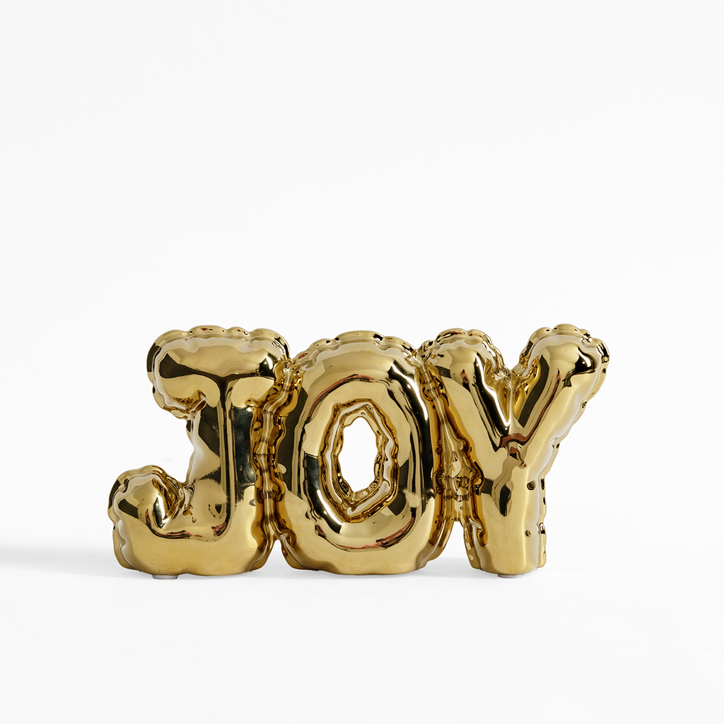 Dekorácia nápis JOY zlatá