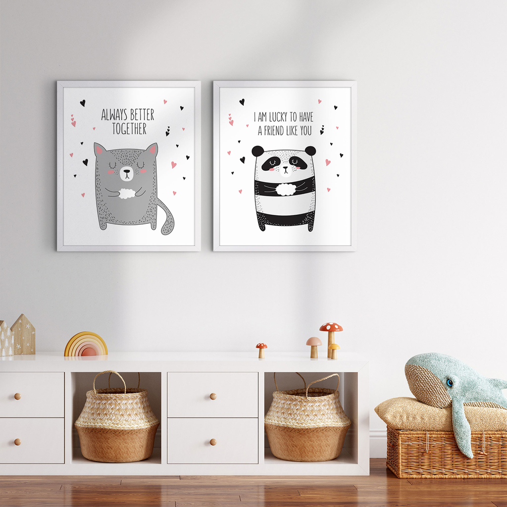 Obraz s motívom spiaceho medvedíka PANDA 40x50 cm