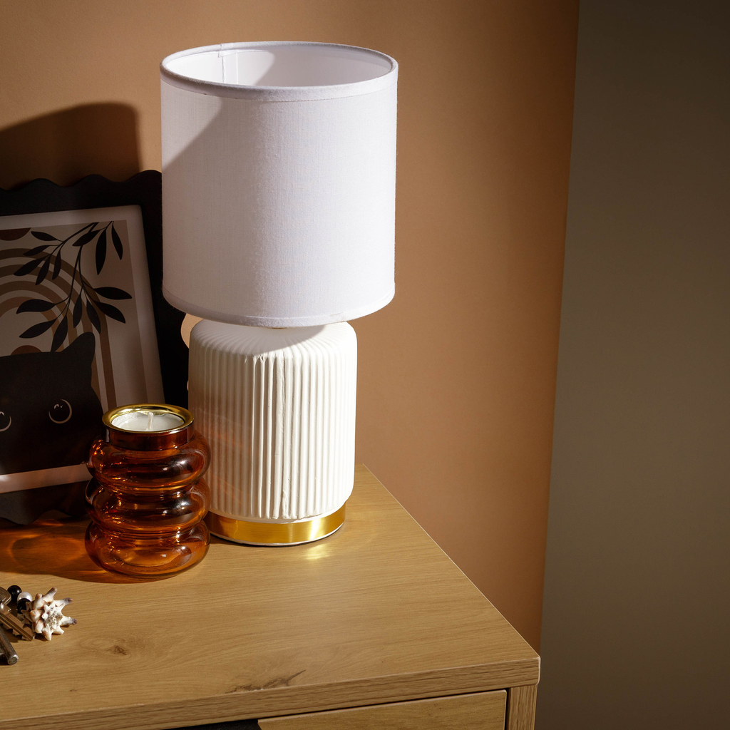 Stolová nočná lampa biela 27,5 cm