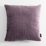Geometrická velúrová obliečka na vankúš fialová JONES 45x45 cm