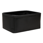 Čierny úložný košík 24 x 17 x 11 cm
