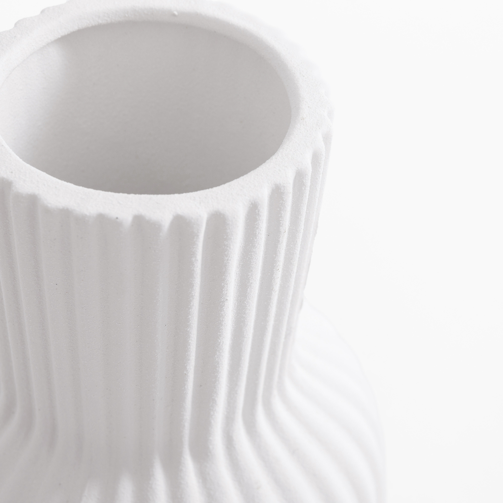 Keramická váza biela 19,8 cm
