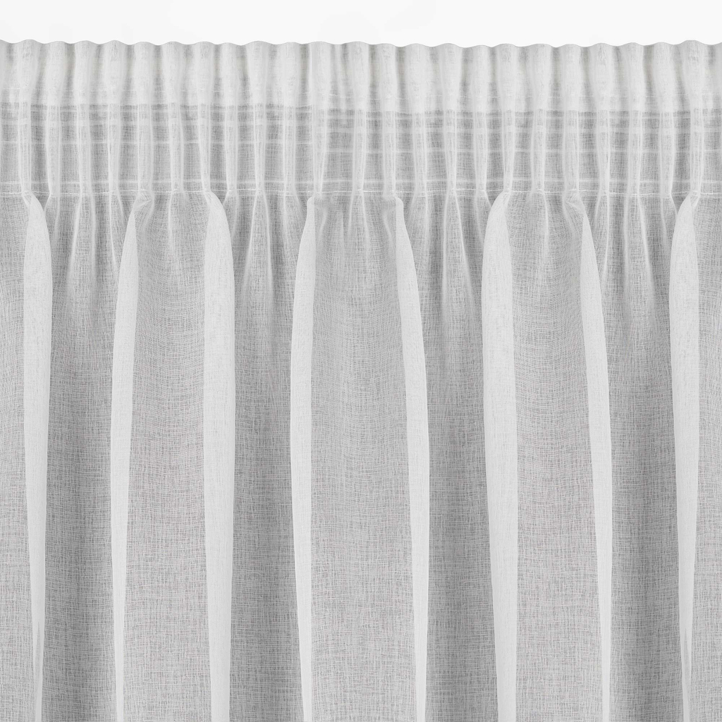 Záclona na páske bielo-oceľová GLORI 140x270 cm
