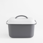 Úložný box na kolieskach bielo-sivé 40x32x26 cm