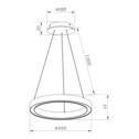 Strieborná Závesná lampa LED CARLO 40 cm
