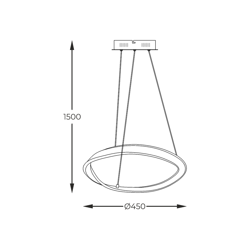 Závesné svietidlo LED GIRONA 45 cm