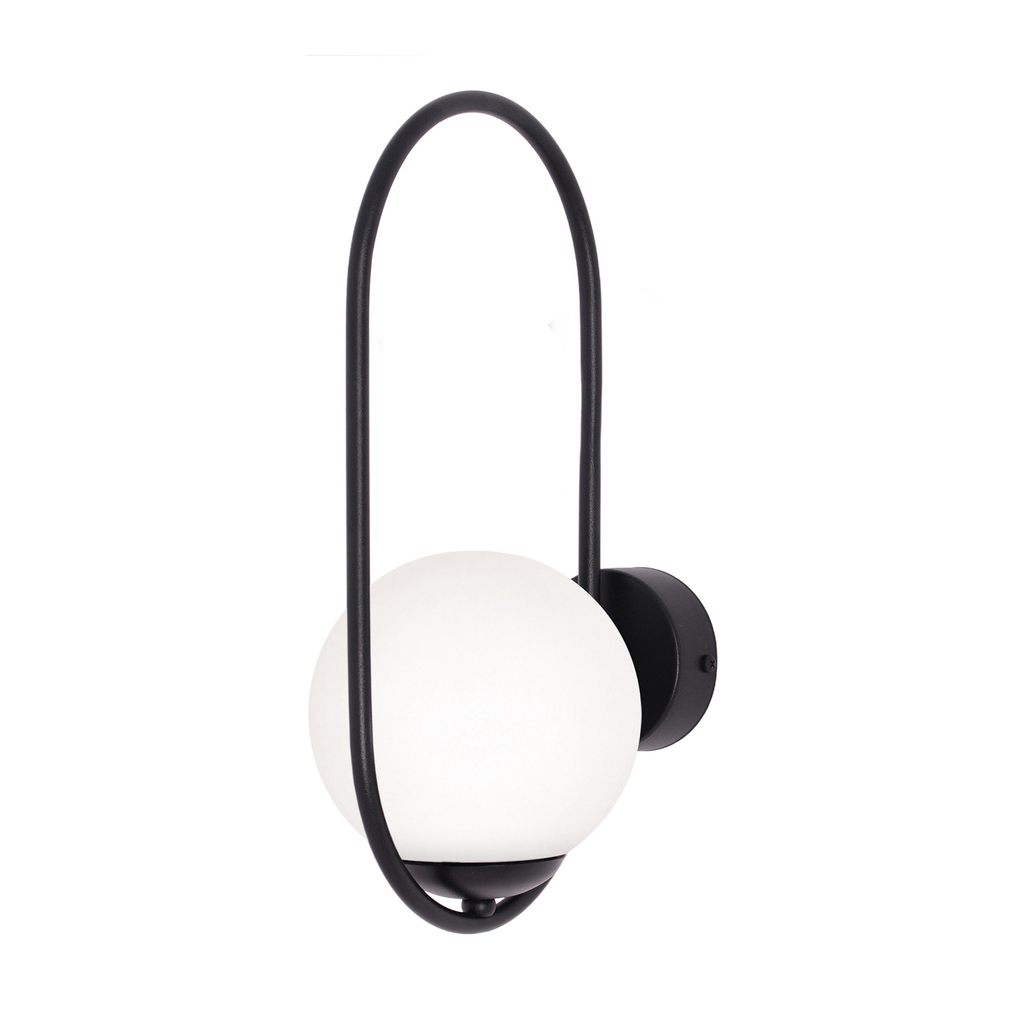 Nástenná lampa PARVA guľa čierna