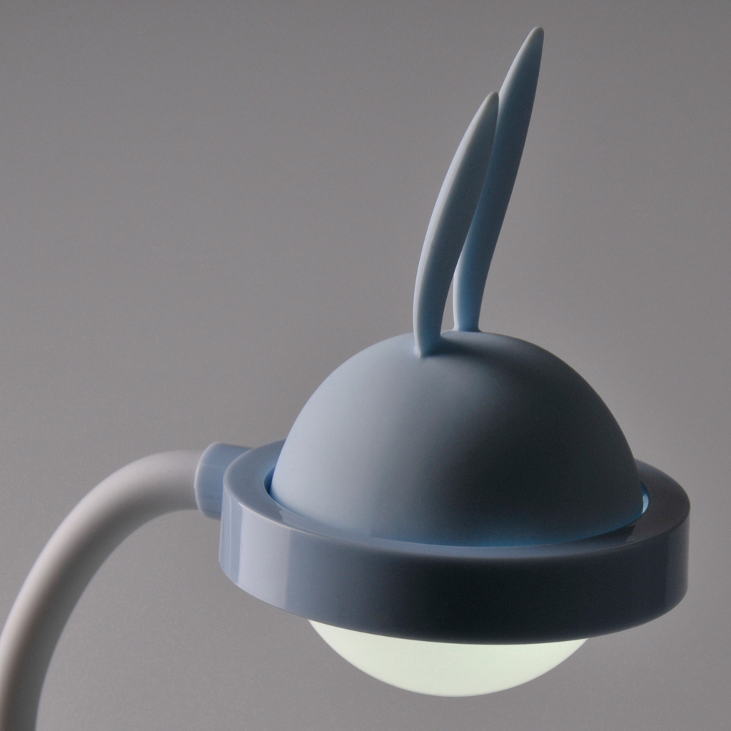 Stolná lampa detská modrá LED USB RABBIT