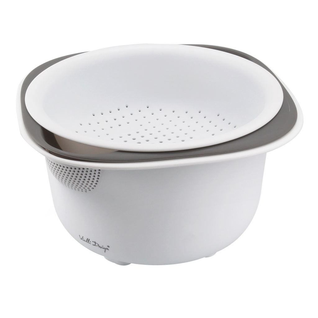 Súprava kuchynských misiek s cedníkom LIVIO 3-dielna