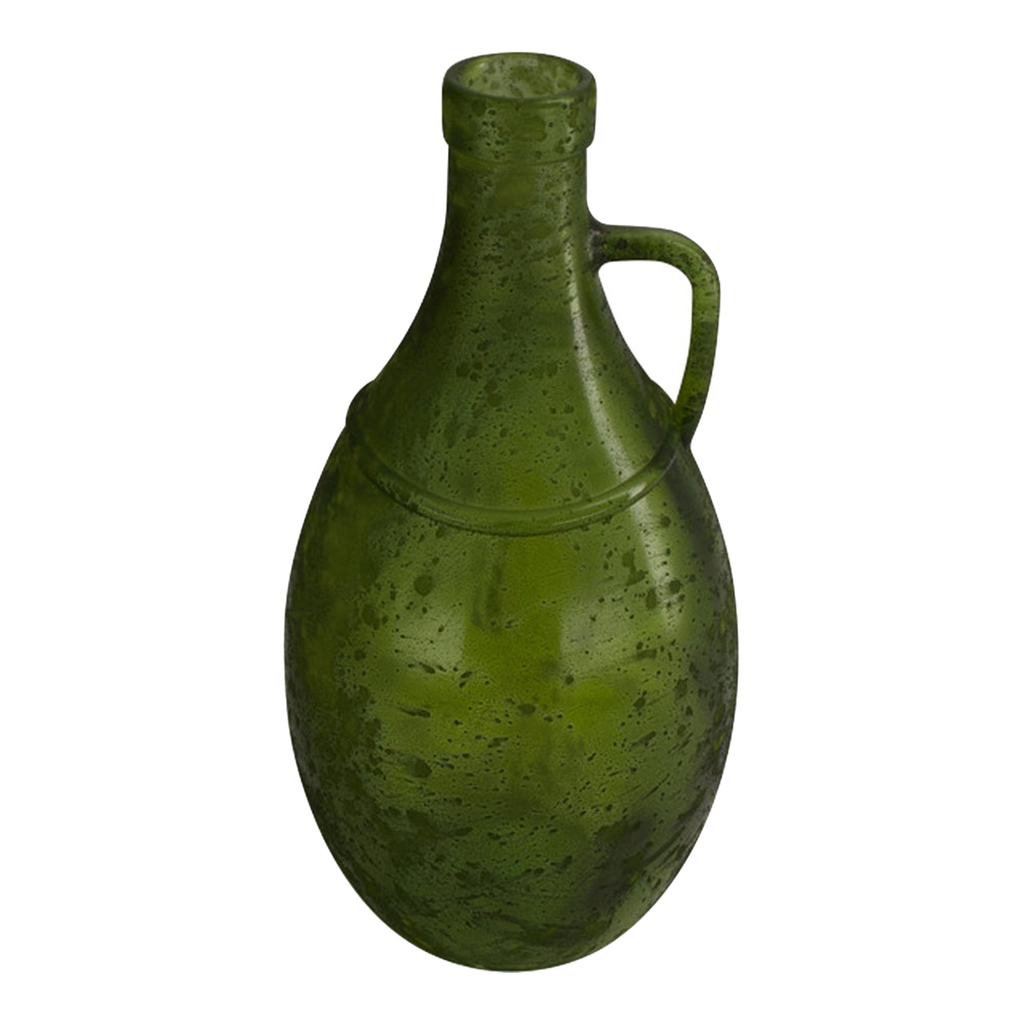 Váza z recyklovaného skla zelená 26 cm