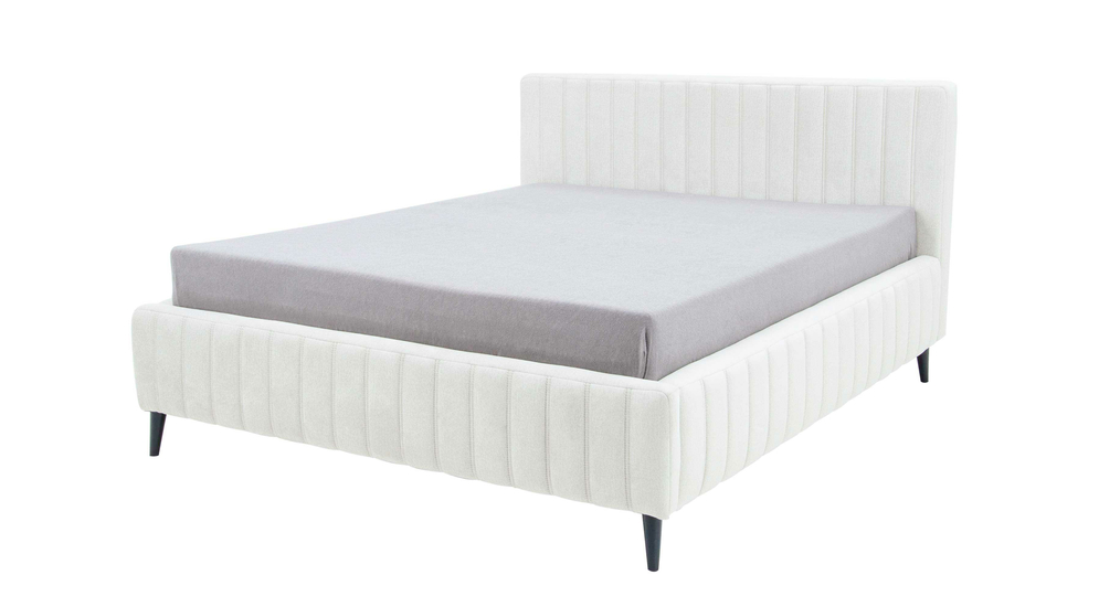 Čalúnená posteľ s výklopným roštom, krémová, MAGGIE FULL 160x200 cm
