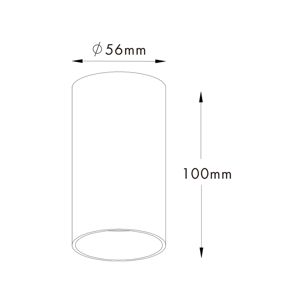 Zapustené 1-bodové svietidlo čierne TUBA SL 1