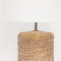 Stolná lampa keramická biela/rattan LUCIA