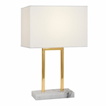 Obdĺžniková stolová lampa biela CARLOS