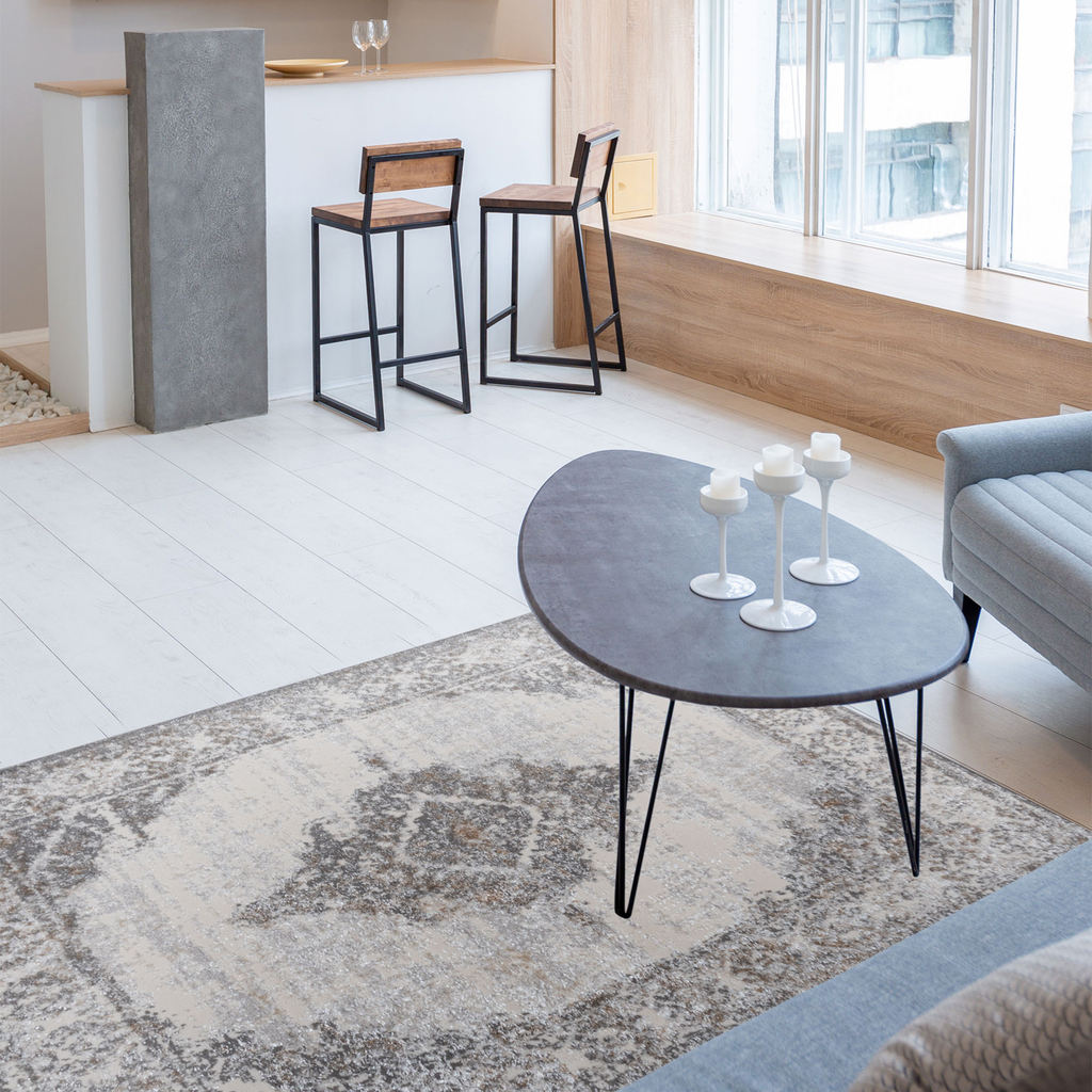 Retro sivý koberec SALSA 67x120 cm