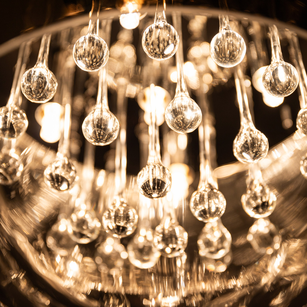 Závesné svietidlo CRYSTAL zlaté 40 cm