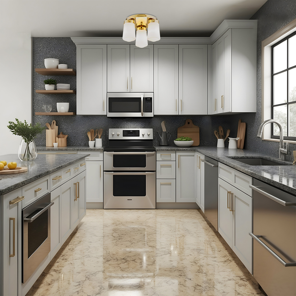 Stropné svietidlo mosadz PASADENA 3