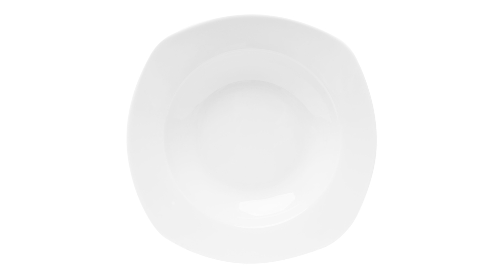 Porcelánový hlboký tanier QUADRO biely 22,9 x 21,4 cm