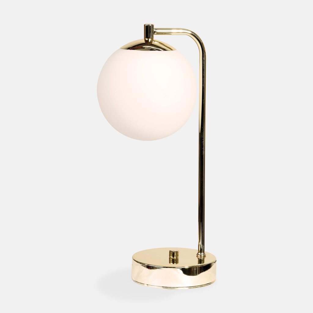 Stolná lampa s guľovým tienidlom zlatá RICO