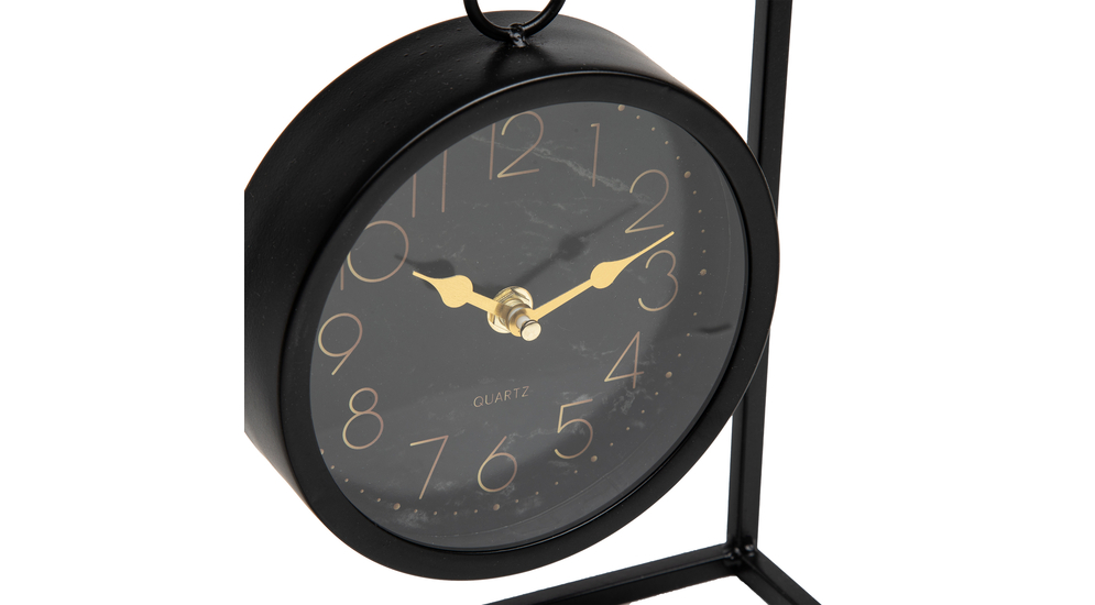 Stolné hodiny čierne 20x7,5x30 cm