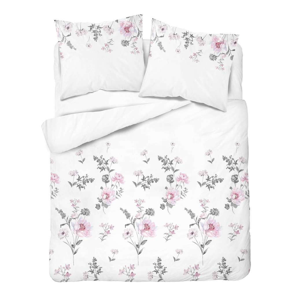 Súprava posteľnej bielizne z bavlneného saténu s kvetmi 220x200 cm