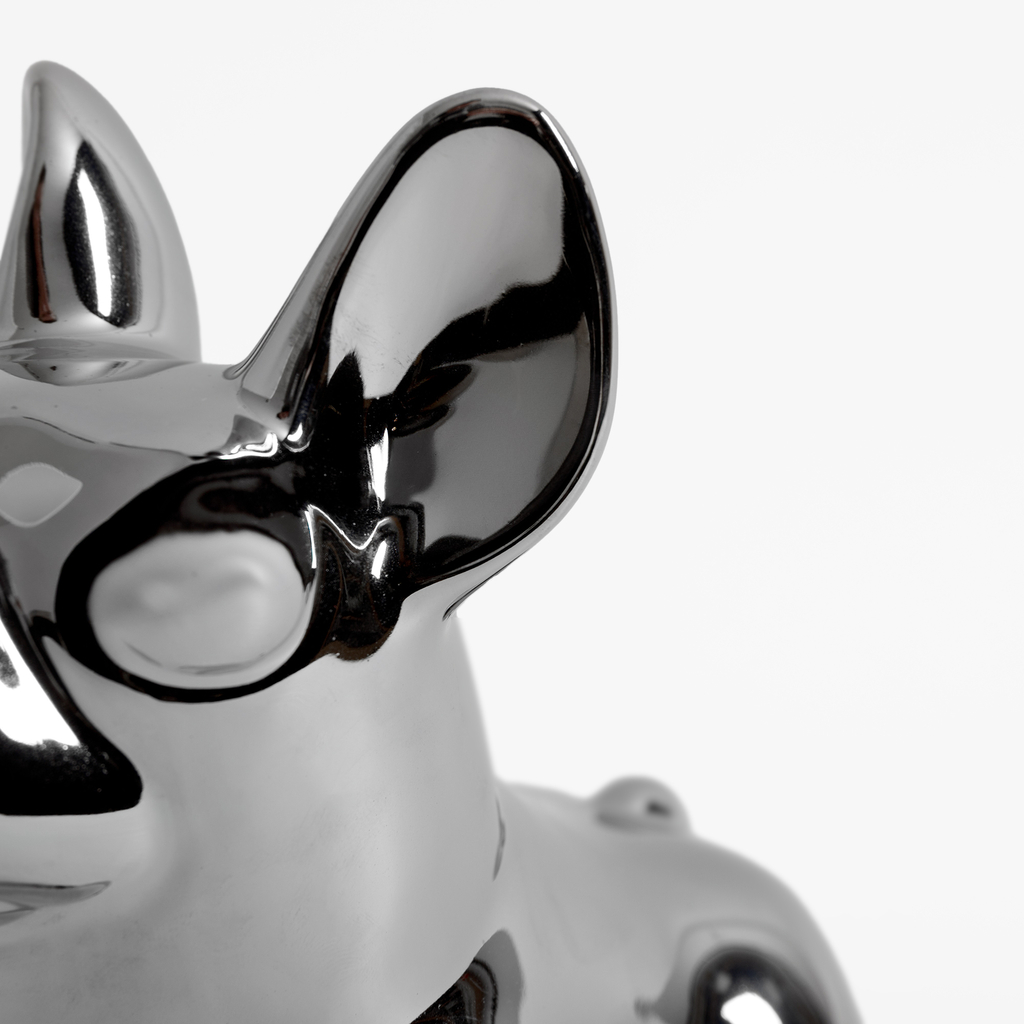 Dekoratívna strieborná figúrka PES 20 cm