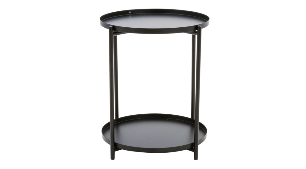 Kávový stolík čierny kovový SALAR