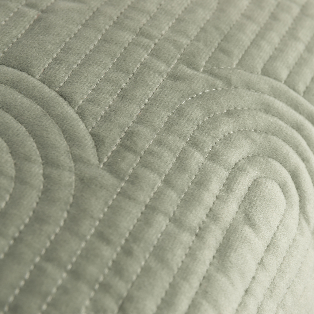 Geometrická velúrová obliečka na vankúš zelená JONES 45x45 cm