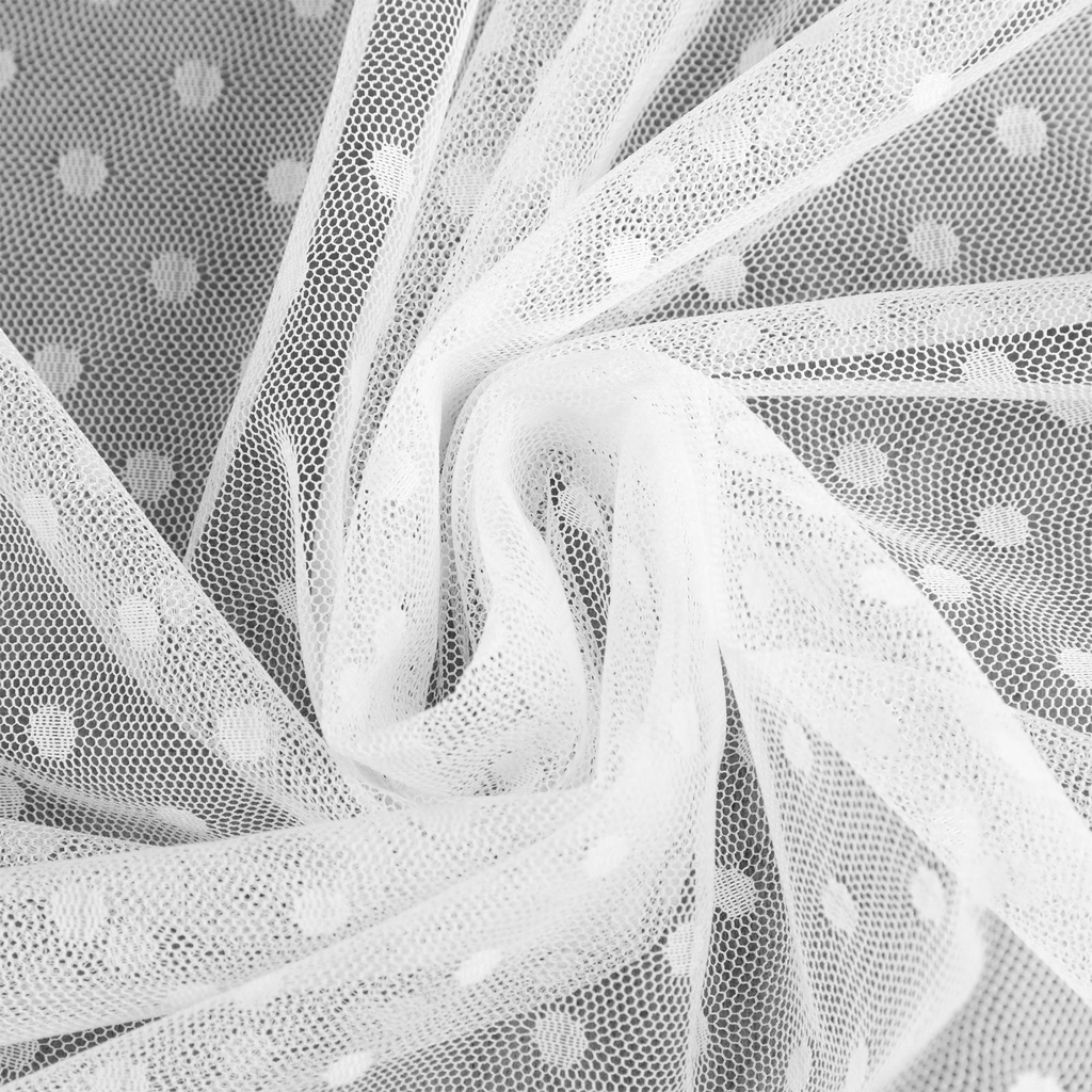 Záclona JULITA do obývacej izby, biela 135x250 cm