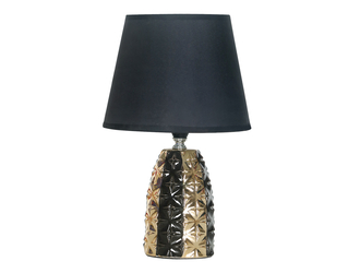 Stolná lampa glamour čierno-zlatá 31 cm