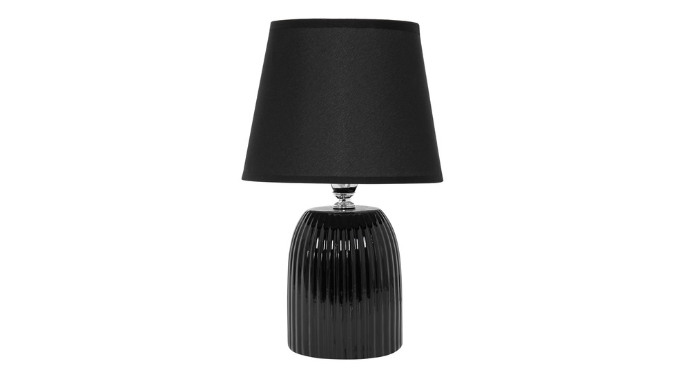 Keramická stolná lampa čierna 28 cm