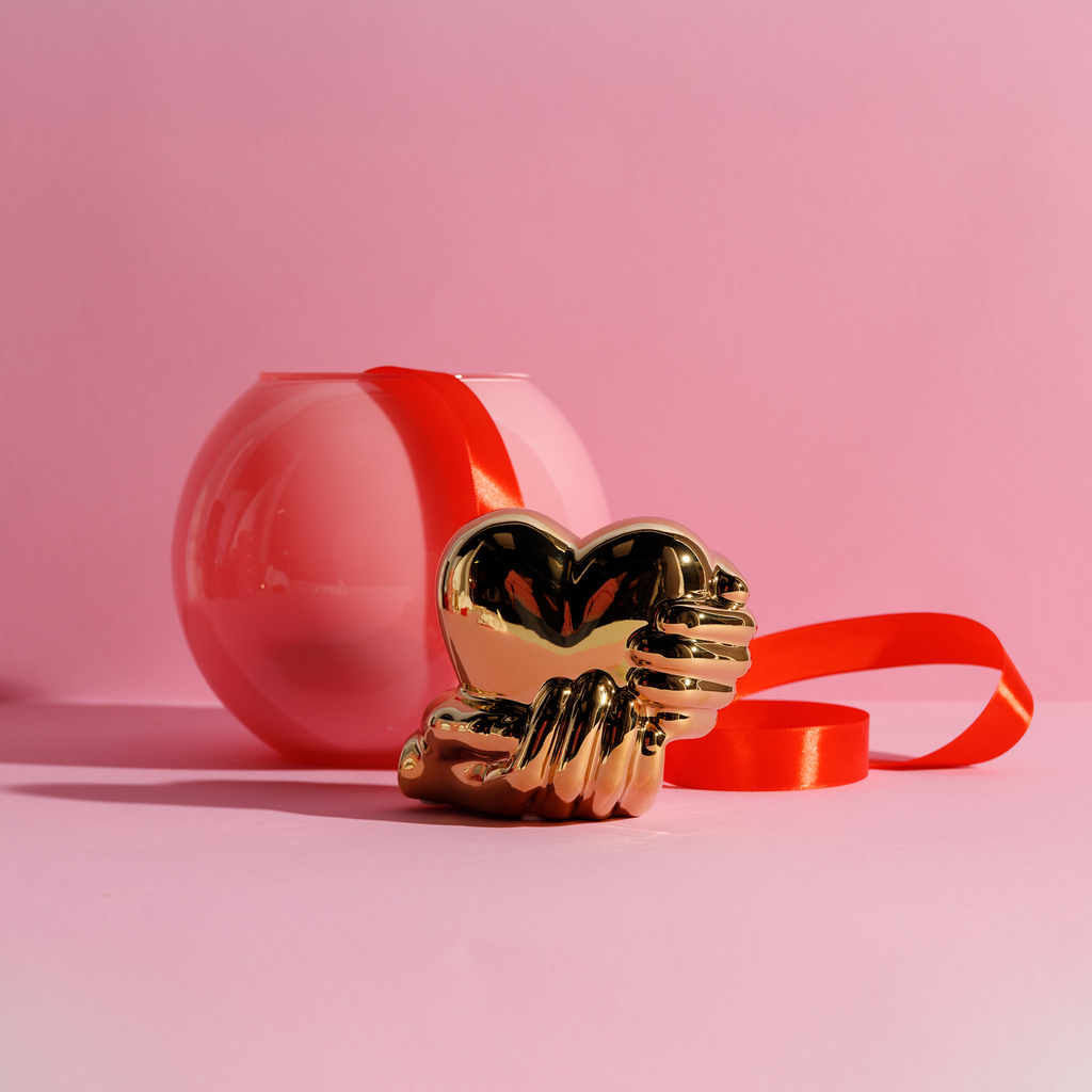 Dekoratívna figúrka SRDCE zlatá