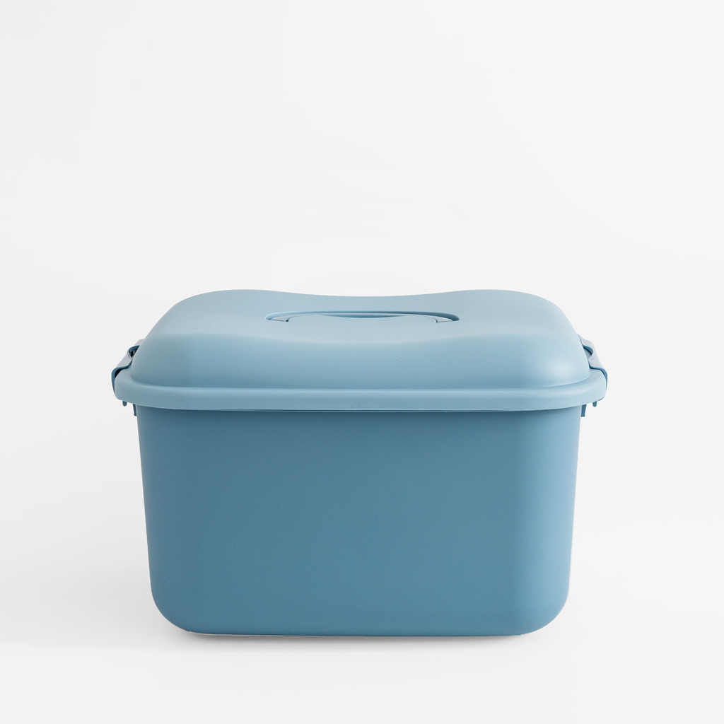 Úložný box na kolieskach, modrý, 40x32x26 cm