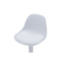 Barová stolička GRINNA, biela ekokoža
