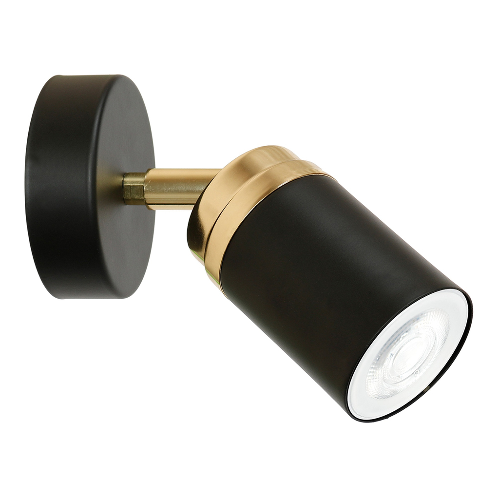 Nástenné svietidlo čierno-zlaté RENO