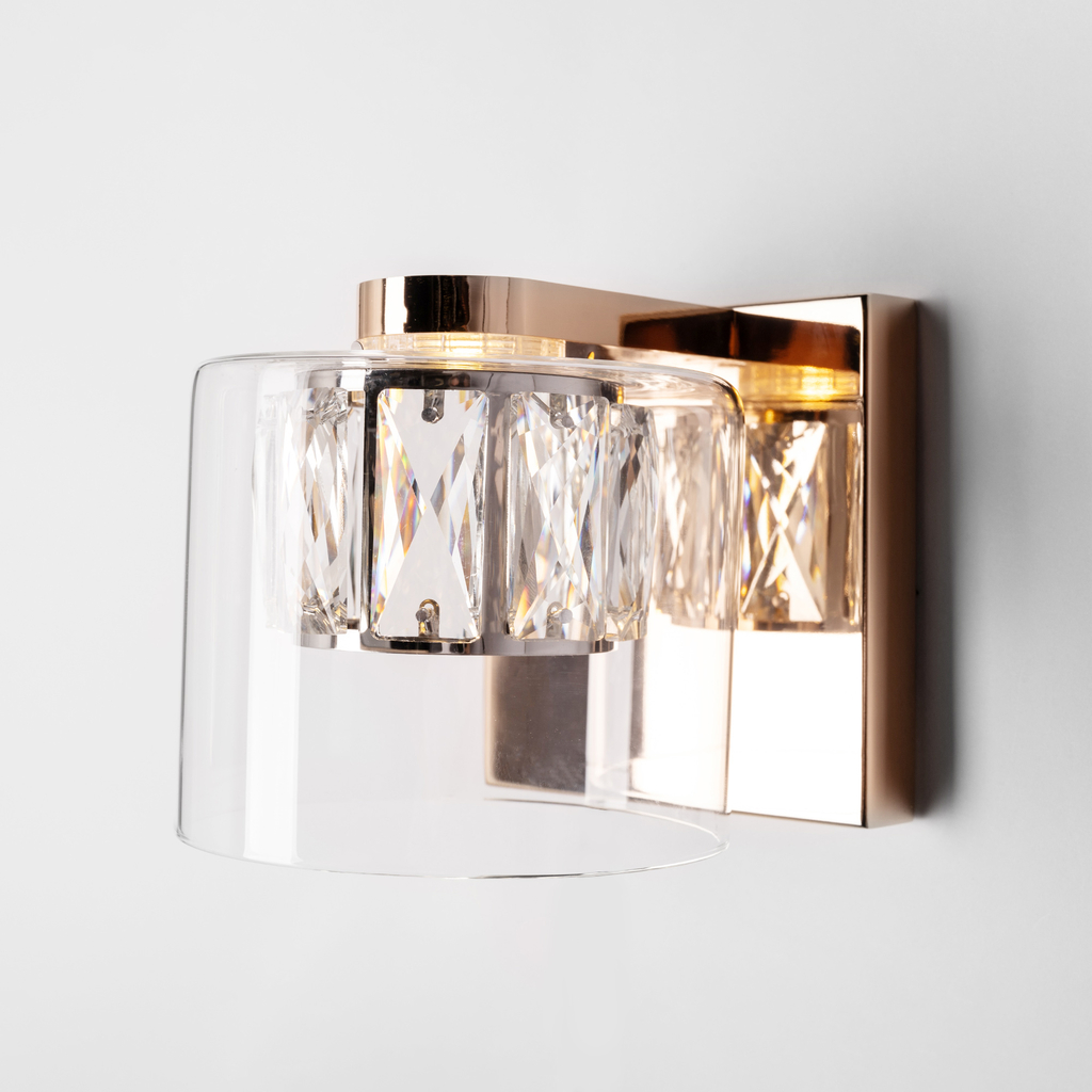 LED nástenné svietidlo francúzske zlato GEM